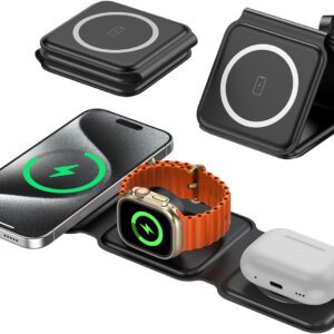 3 in 1 Foldable Wireless Charger Fast Magnetic Travel Wireless Charging Pad (random color)