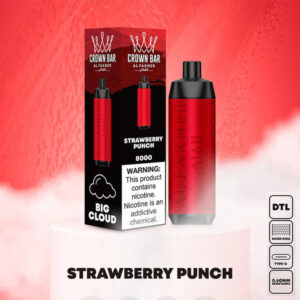 Al Fakher Crown Bar Disposable Vape – 8000 Puffs, 5mg Nicotine, 18 ml E-Juice, Rechargeable with Mesh Coils | With Display Pod