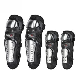 Motorcycle Elbow Pads for Men Stainless Steel Off-road Locomotive Protective Gear Anti-fall Riding Equipment (4 pcs)