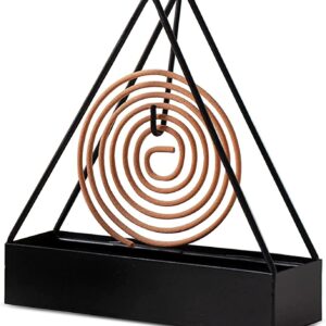 Simple Triangle-shaped Iron Mosquito Coil Holder Creative Hanging Or Standing Incense Burner - Pack of 3