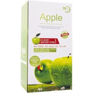 Apple Ammonia-Free Black Hair Cream, 100% Organic Black Hair Dye- Natural Black Hair Color cream 1000ml - Natural Black