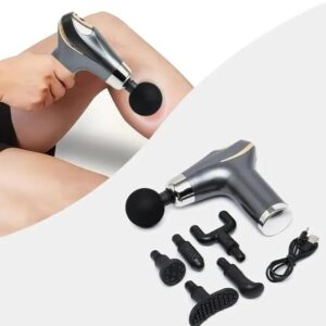 Compact Power Massager Gun with 6 Interchangable heads CY-002