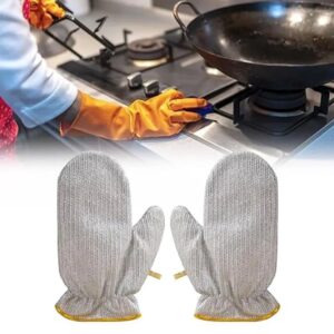 Multipurpose Wire Dishwashing Gloves | Dishwashing Rags For Wet And Dry, Steel Wire Miracle Cleaning Cloth With Glove Shape