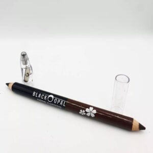 2 in 1  BLK/OPL Eye Pencil With Sharpener, Makeup Smooth Cosmetic Beauty Eyebrow Tool - Pack of 12