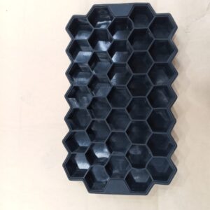 Silicone Ice Cube Tray 37 Grid Ice Cube Mold with Lid Honeycomb Ice Maker Reusable Ice Container for Whiskey Coffee Juice (Random Color) - 6Pc Without Lid