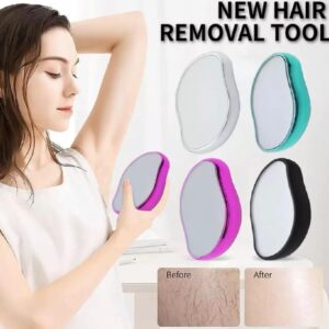 Hair Remover, Crystal Hair Eraser for Women Arms Legs Back Reusable & Washable Portable Manual Epilator Crystal Hair Removal Washable Portable Hair Removal Device Beauty Tool | Random Color