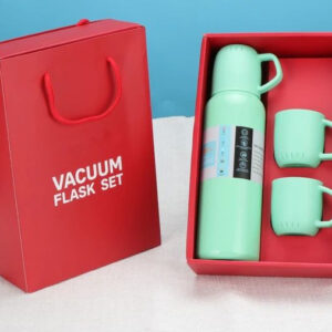 Stainless Steel Vacuum Flask Set Vacuum Insulated Bottle Gift Set Office Business Style Coffee Mug Thermos Bottle Portable Flask 500ml (random Color)