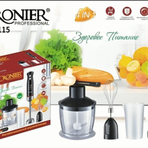 CRONIER Professional 4-in-1 Hand Blender Set | Chopper, Blender, Coffee & Egg Beater, Whisker | Best Quality Hand Blender Set CR-1115 Hand Blender