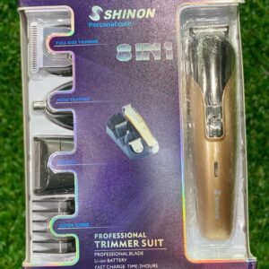 Shinon 8-in-1 Professional Trimmer Suit for Men – Beard, Hair & Body Grooming Kit
