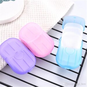 Portable Outdoor Travel Soap Paper Washing Hand Bath Clean Scented Slice Sheets Disposable Boxes Soap