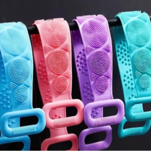 Single Side Bath Towel Scrubber ( Random Color ) | Silicone Scrubber